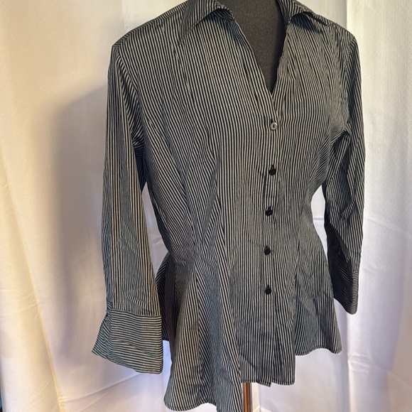 Grand & Greene Black and White Fitted Long Sleeve Shirt - Picture 2 of 10